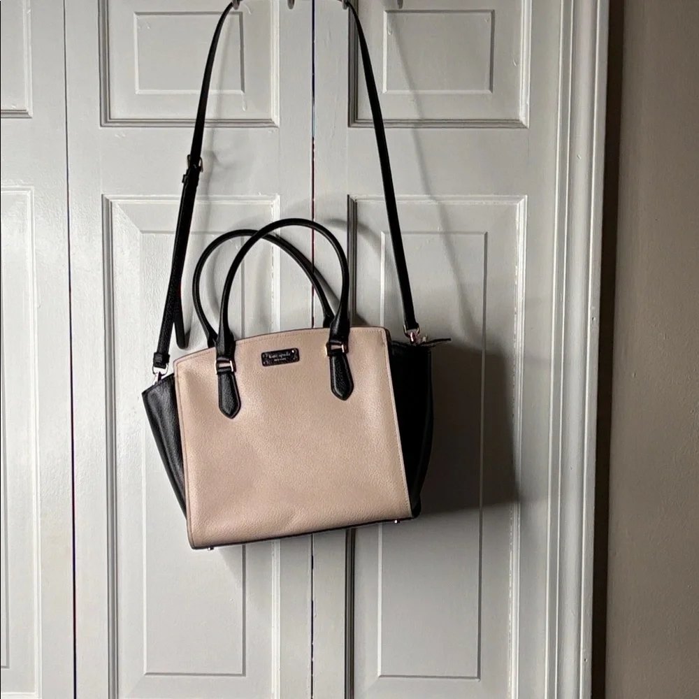 kate spade Two-Tone Blush and Black Satchel - Picture 14 of 16